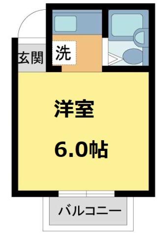 ダイドーメゾン西宮北口(ワンルーム/3階)の間取り写真