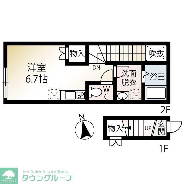 MQUARTO秋津(ワンルーム/2階)の間取り写真