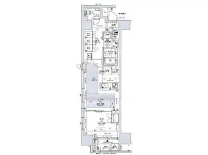 オープンレジデンシア日本橋横山町(1LDK/2階)の間取り写真
