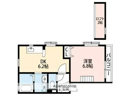 ポディウムアン(1DK/1階)の間取り写真