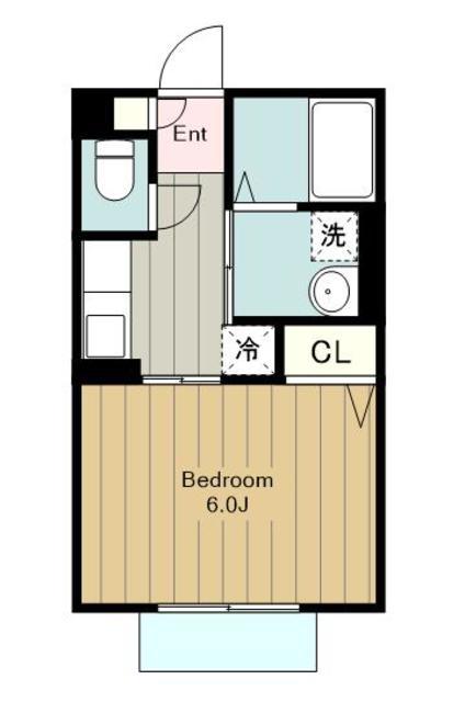 さくら伍番館(1K/2階)の間取り写真