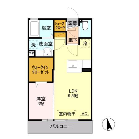 エル カミーノ城南(1LDK/3階)の間取り写真