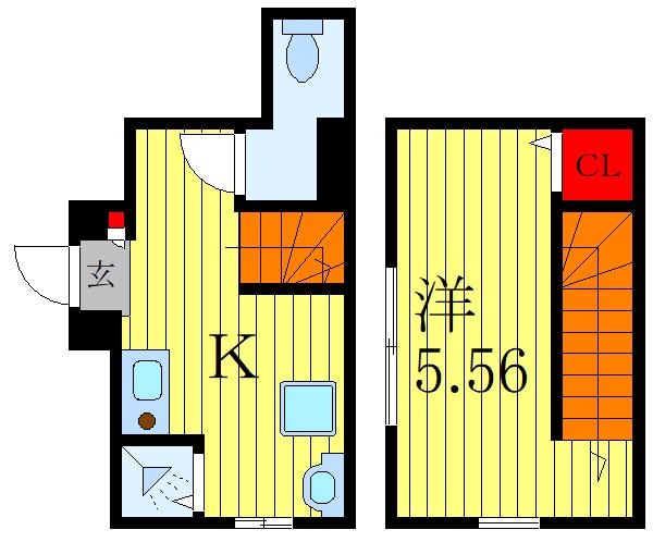 第二富岳荘(1K/1階)の間取り写真