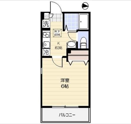 LA LUCE明大前(1K/1階)の間取り写真