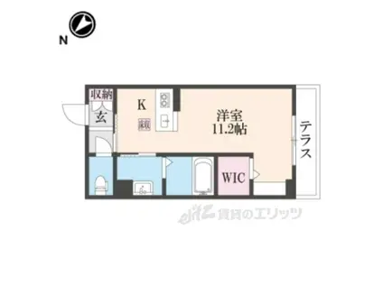 シャーメゾンT.SⅡ(ワンルーム/1階)の間取り写真