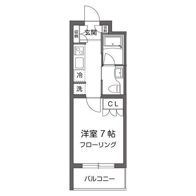 ガーデン用賀(1K/3階)の間取り写真