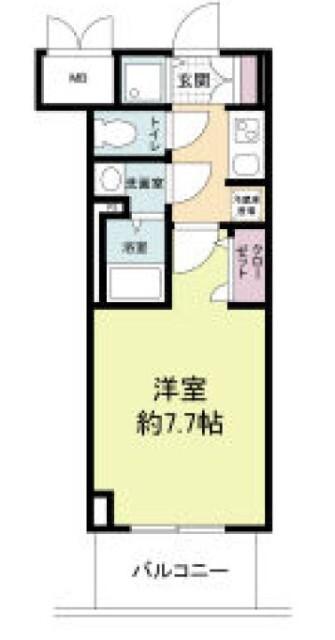 サムティ夕凪LUKSUS(1K/6階)の間取り写真