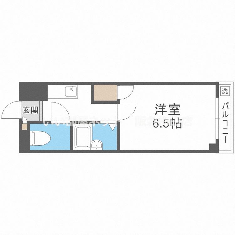ギャレ蛍池新館(1K/3階)の間取り写真
