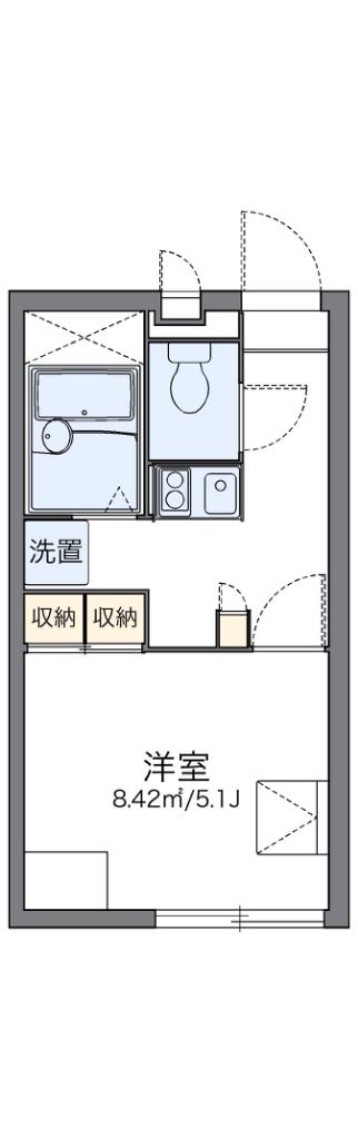 レオパレスクリスタル(1K/2階)の間取り写真