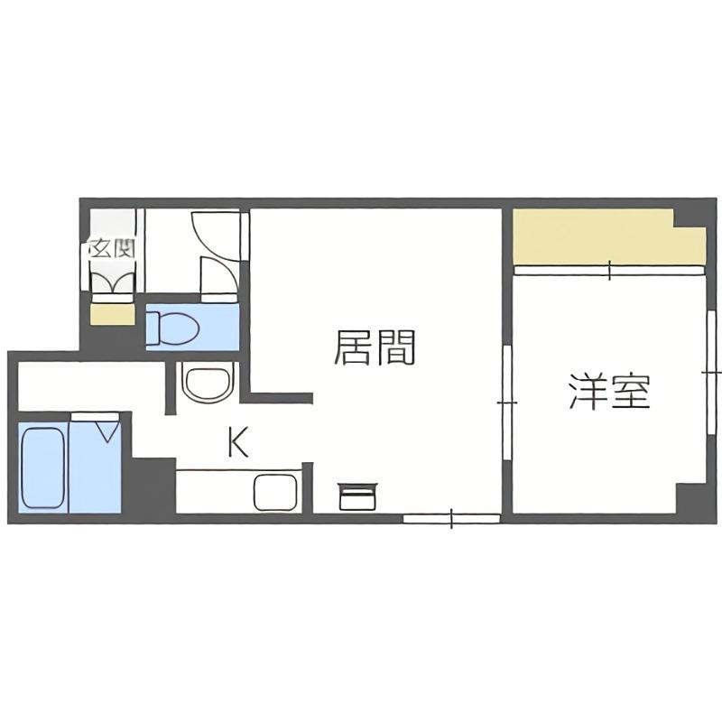 マイルーム南12条(1LDK/4階)の間取り写真