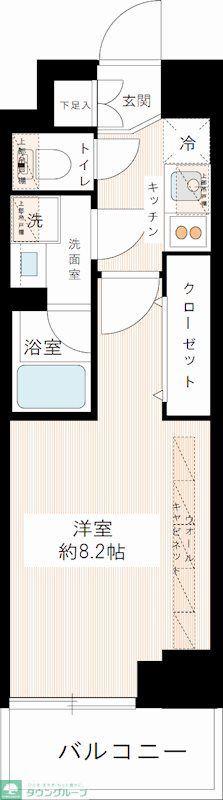 MAXIVSCENE墨田(1K/2階)の間取り写真