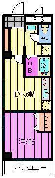 ラビエール常盤(1DK/7階)の間取り写真