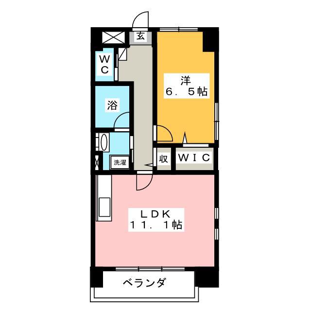 ソラーナ川口(1LDK/6階)の間取り写真