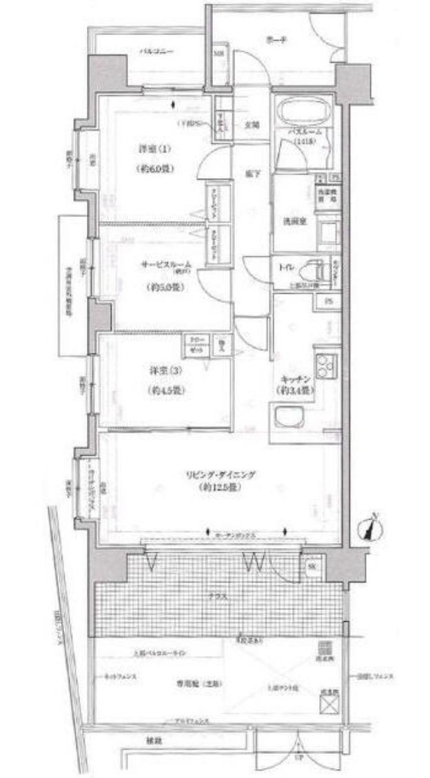 クリオ南太田(2SLDK/1階)の間取り写真