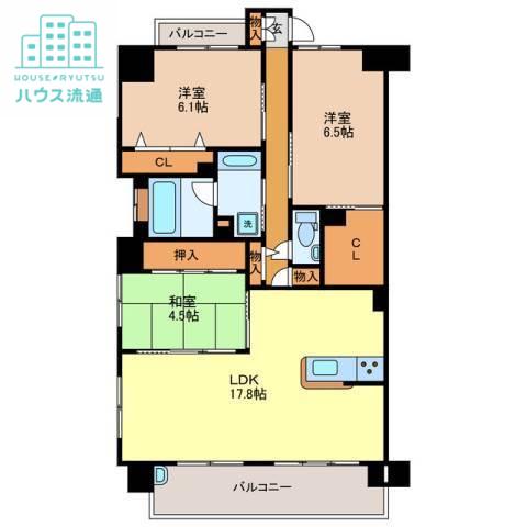 サーパス三芳(3LDK/5階)の間取り写真