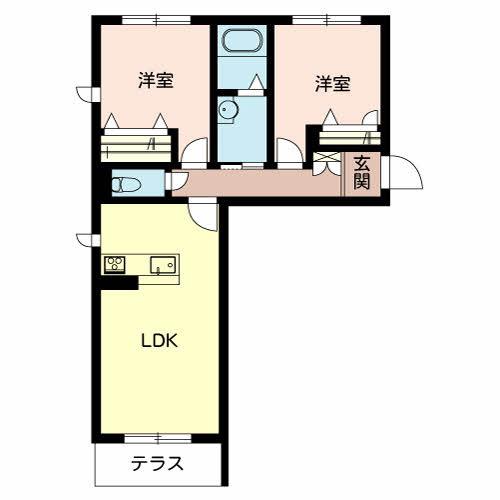 リメインらかん W棟・S棟・E棟(2LDK/3階)の間取り写真