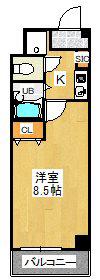 パインフィールド葛野大路(1K/7階)の間取り写真