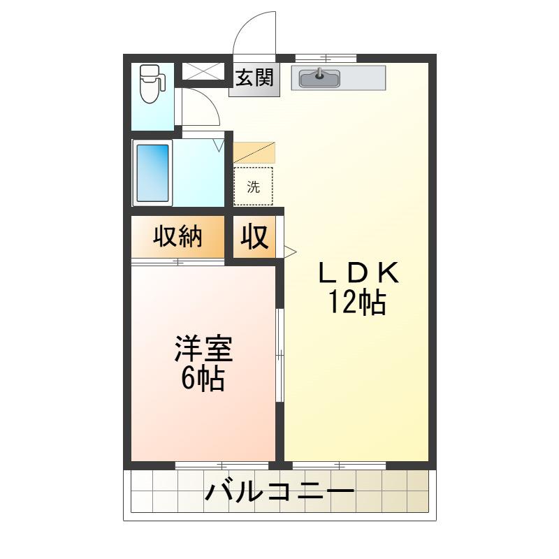 ラビットハウス白山I(1LDK/1階)の間取り写真