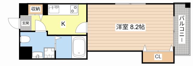 ファルカ(1K/4階)の間取り写真