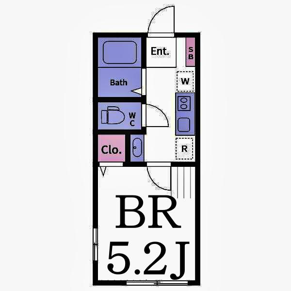 LAB RESIDENCE KANOEDAI(1K/1階)の間取り写真