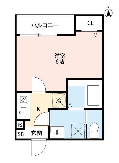 CRASTINE西尾久(1K/3階)の間取り写真
