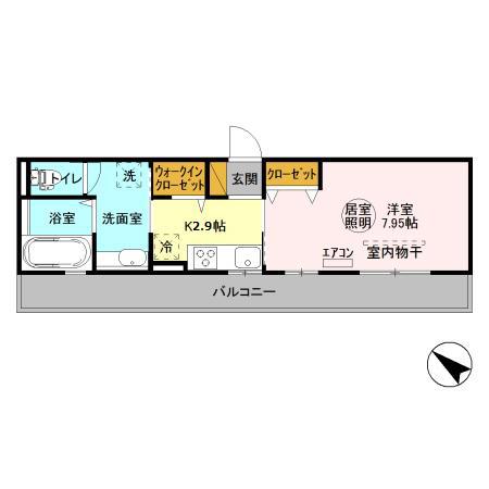 PEGASUS OKUBO(1K/3階)の間取り写真