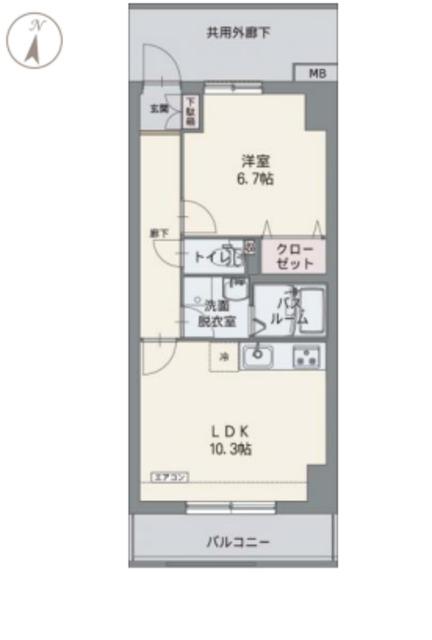 コルディエラ(1LDK/7階)の間取り写真