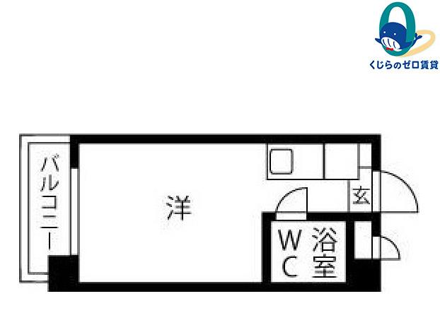 プレスイン南本山(ワンルーム/1階)の間取り写真