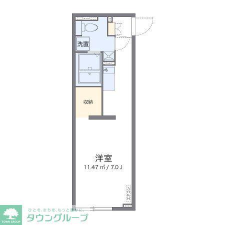 アルク西小山(ワンルーム/2階)の間取り写真