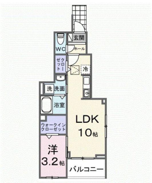 ブランルミエール(1LDK/1階)の間取り写真