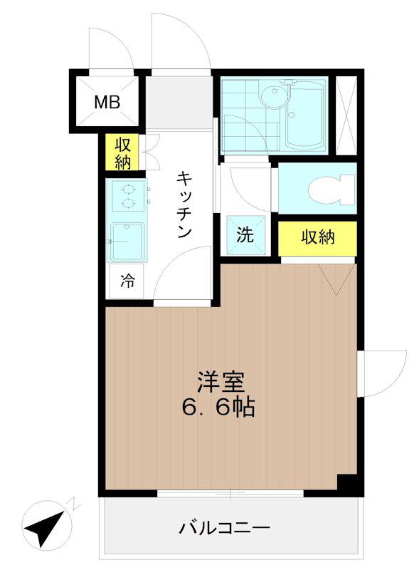 サンパレス吉祥寺(1K/2階)の間取り写真