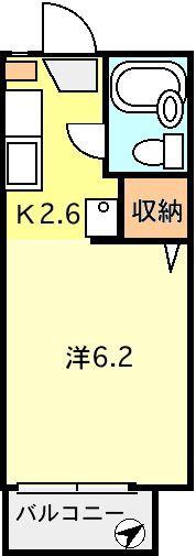 SHAMAISON コーポMIYA(ワンルーム/1階)の間取り写真