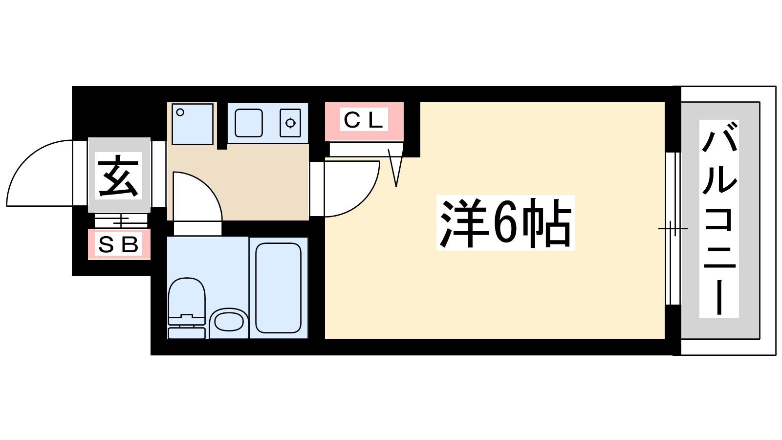 エスリード北大阪(1K/3階)の間取り写真