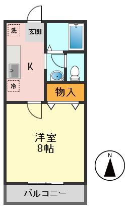 ギャラリー2133(1K/3階)の間取り写真