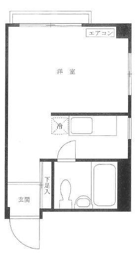 ハイツ大久保(ワンルーム/1階)の間取り写真
