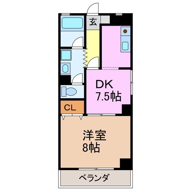 メゾンルナ(1DK/3階)の間取り写真
