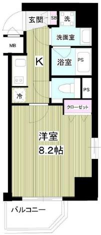 エスライズ東天満(1K/11階)の間取り写真