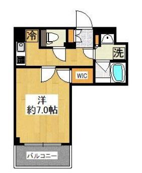 ルーブル赤羽台(1K/4階)の間取り写真