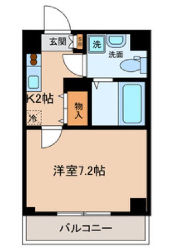 アーバンレジデンス仲之町(1K/3階)の間取り写真