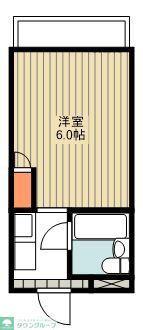 ハイブリッジIII(1K/2階)の間取り写真