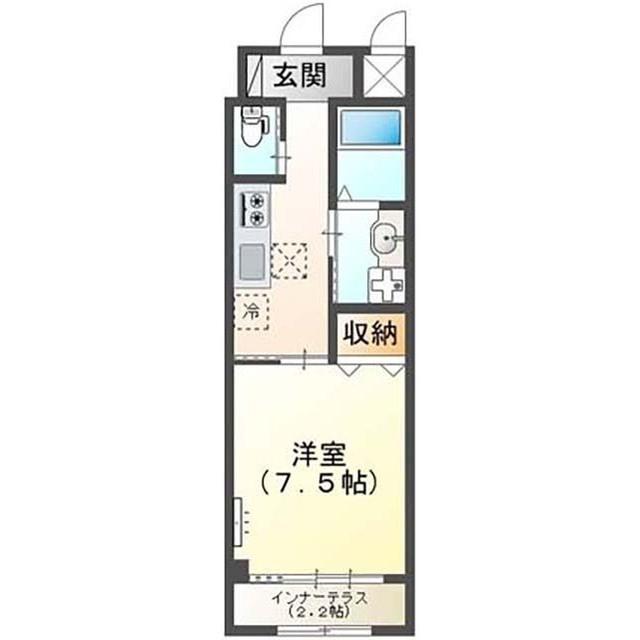 土浦市中村南 店舗アパート工事(1K/1階)の間取り写真