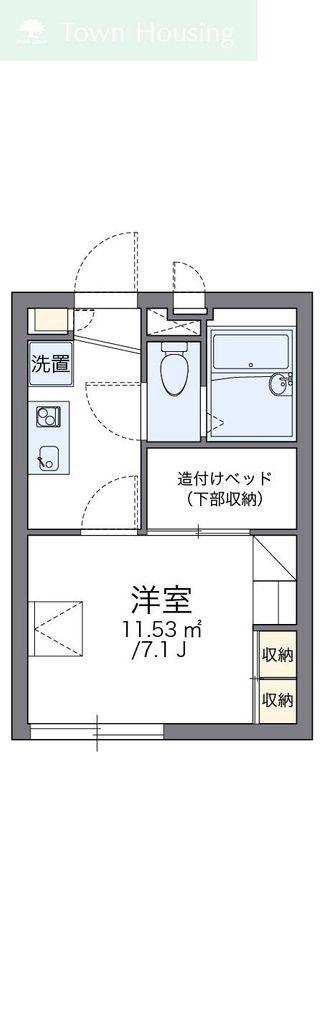 レオパレスリッチトレイン(1K/2階)の間取り写真