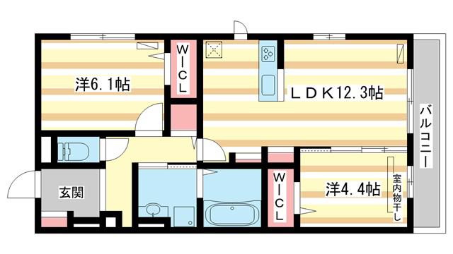 コンフォルタ(2LDK/2階)の間取り写真