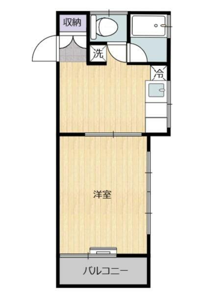 関川コーポ・アップル(1DK/2階)の間取り写真