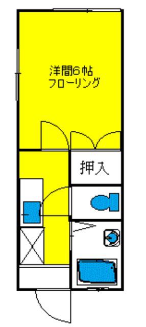 第2コーポ邦(1K/1階)の間取り写真