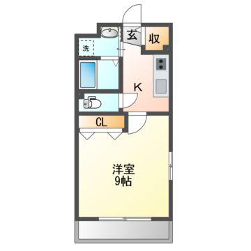 ラ フェニーチェ(1K/3階)の間取り写真