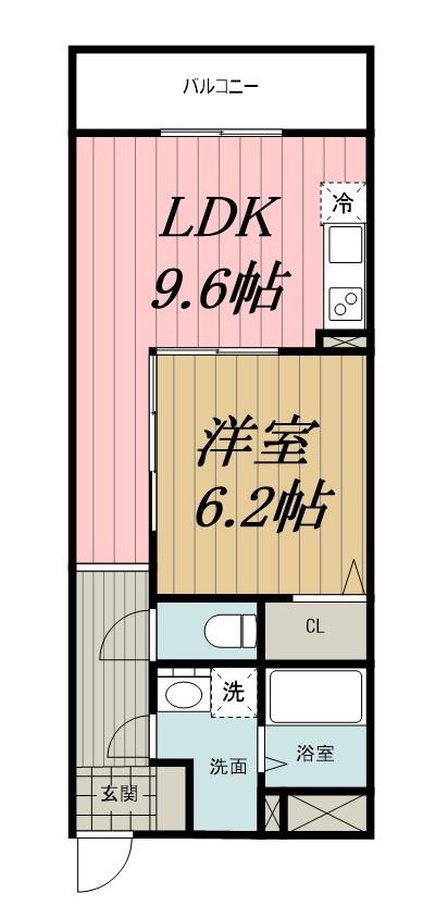 ミリアビタNO.32(1LDK/1階)の間取り写真