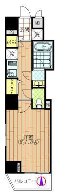 アリーチェ新御徒町(1K/2階)の間取り写真