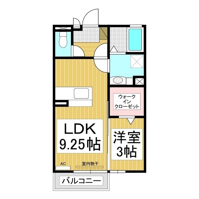 エトワール(1LDK/2階)の間取り写真