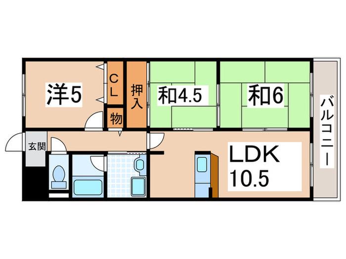リアライズ吉田(3LDK/4階)の間取り写真